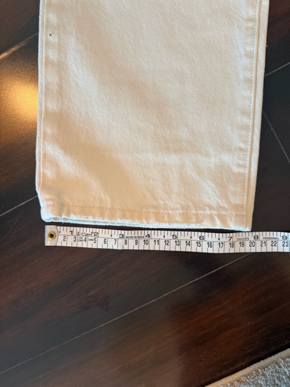 CUSTOM Levi's Blue Tab 90s 501 Jeans in White - Picture 7 of 8